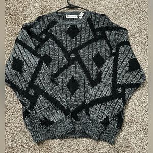 cool pattern baggy sweater